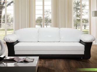 диван белый с черным